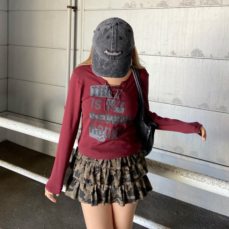 ロゴレースアップTシャツ | non-hedge  | 詳細画像13 