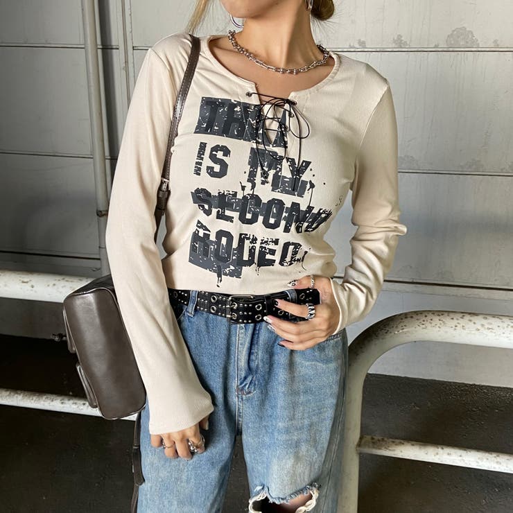 ロゴレースアップTシャツ | non-hedge  | 詳細画像25 