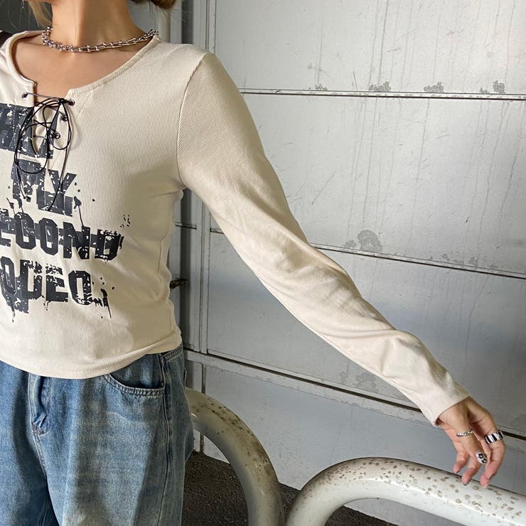 ロゴレースアップTシャツ | non-hedge  | 詳細画像28 