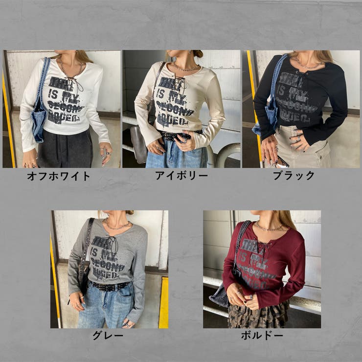 ロゴレースアップTシャツ | non-hedge  | 詳細画像34 