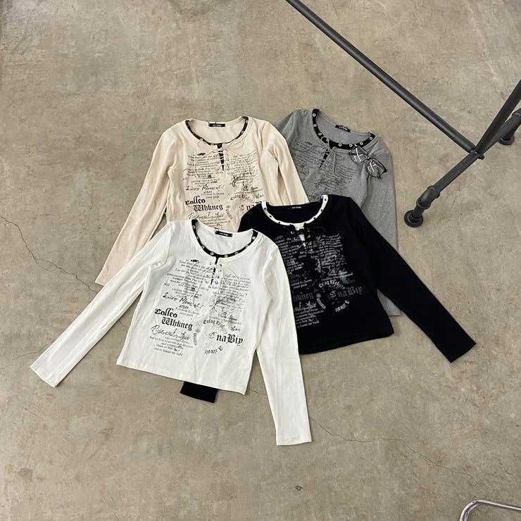 アンサンブル風レースアップTシャツ | non-hedge  | 詳細画像28 
