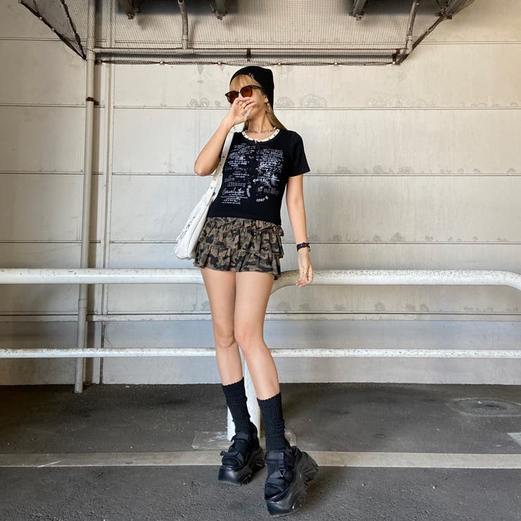 アンサンブル風ロゴレースアップTシャツ | non-hedge  | 詳細画像13 