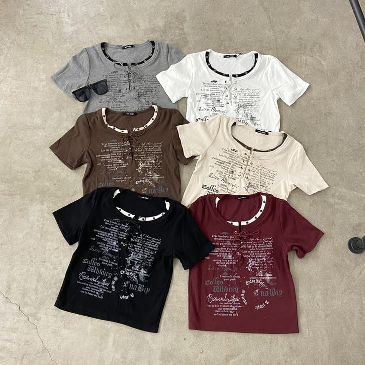 アンサンブル風ロゴレースアップTシャツ | non-hedge  | 詳細画像40 