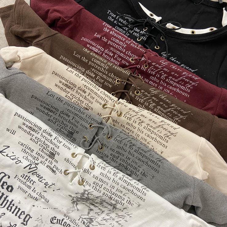 アンサンブル風ロゴレースアップTシャツ | non-hedge  | 詳細画像42 