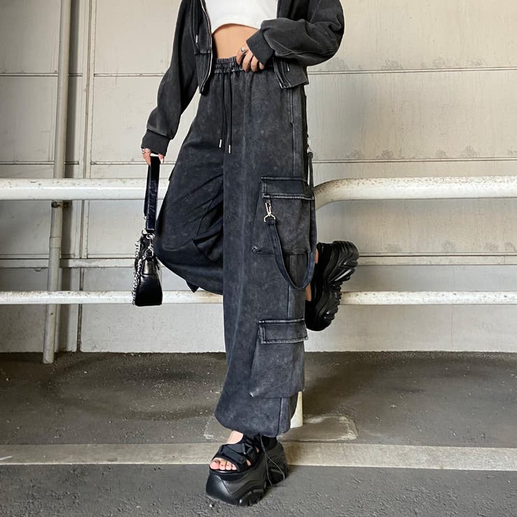 ブラック | ブリーチカットカーゴパンツ | non-hedge 