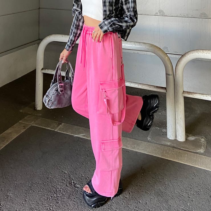 ピンク | ブリーチカットカーゴパンツ | non-hedge 