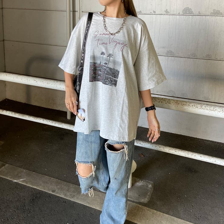 カラーロゴ転写ビッグTシャツ | non-hedge  | 詳細画像21 