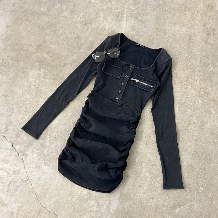 ブリーチポケZIPリブミニワンピース | non-hedge  | 詳細画像28 