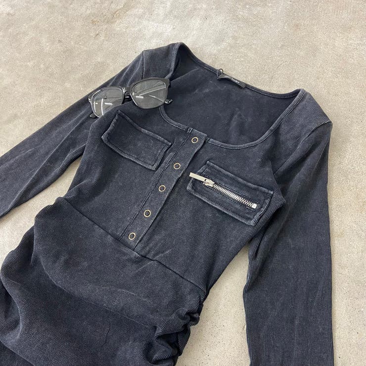 ブリーチポケZIPリブミニワンピース | non-hedge  | 詳細画像29 