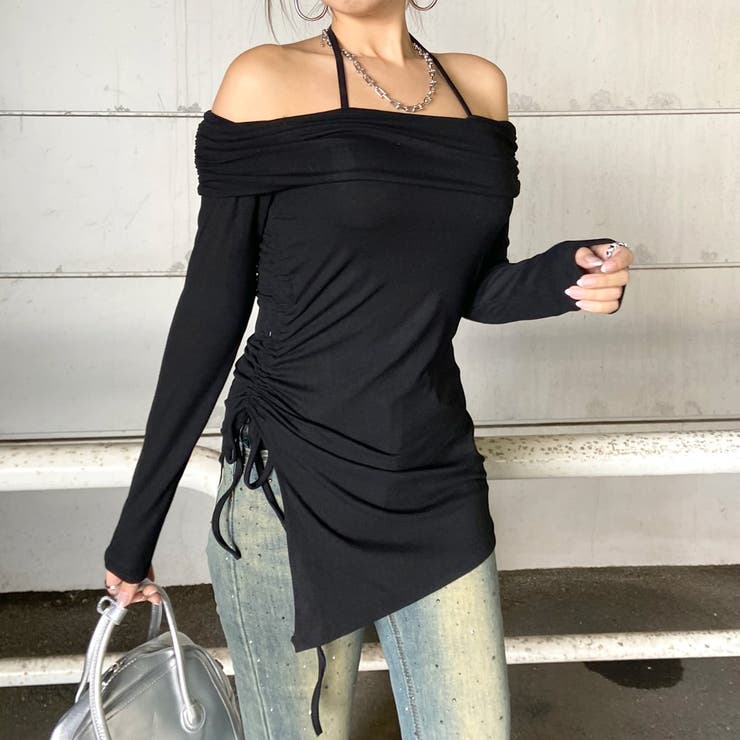 オフショルサイドドロストチュニック | non-hedge  | 詳細画像11 