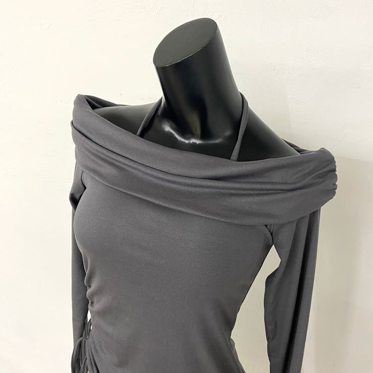 オフショルサイドドロストチュニック | non-hedge  | 詳細画像26 