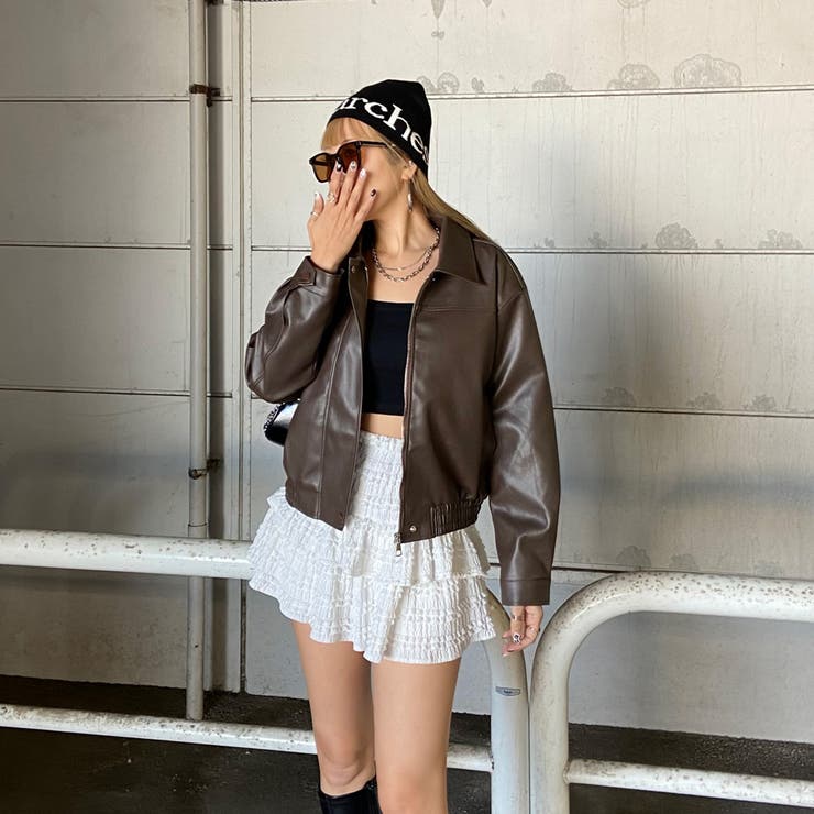 合成皮革ショートブルゾン | non-hedge  | 詳細画像10 