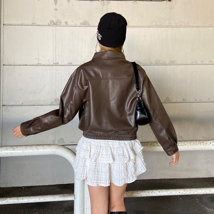 合成皮革ショートブルゾン | non-hedge  | 詳細画像12 