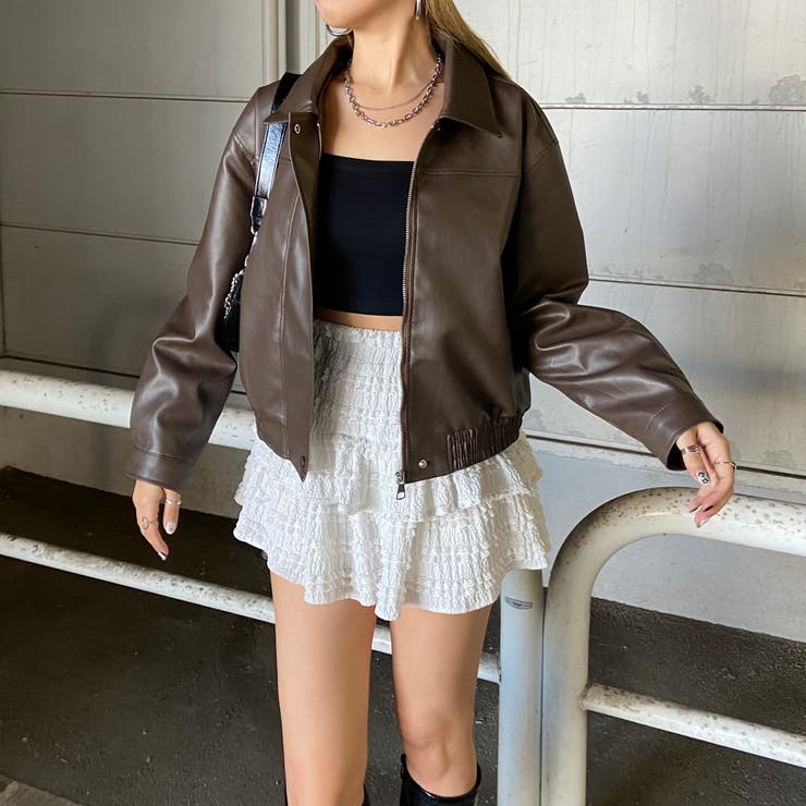 合成皮革ショートブルゾン | non-hedge  | 詳細画像13 