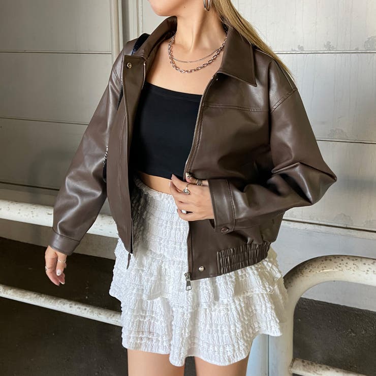 合成皮革ショートブルゾン | non-hedge  | 詳細画像15 