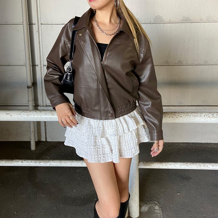 合成皮革ショートブルゾン | non-hedge  | 詳細画像16 