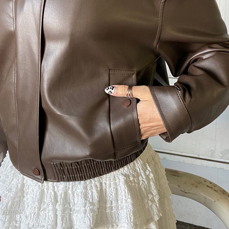 合成皮革ショートブルゾン | non-hedge  | 詳細画像22 