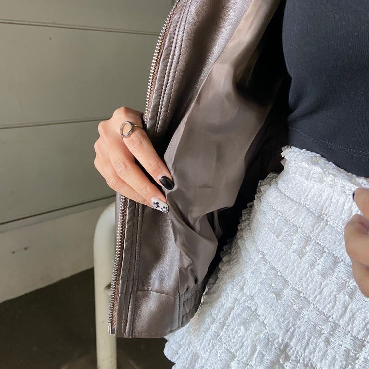 合成皮革ショートブルゾン | non-hedge  | 詳細画像24 