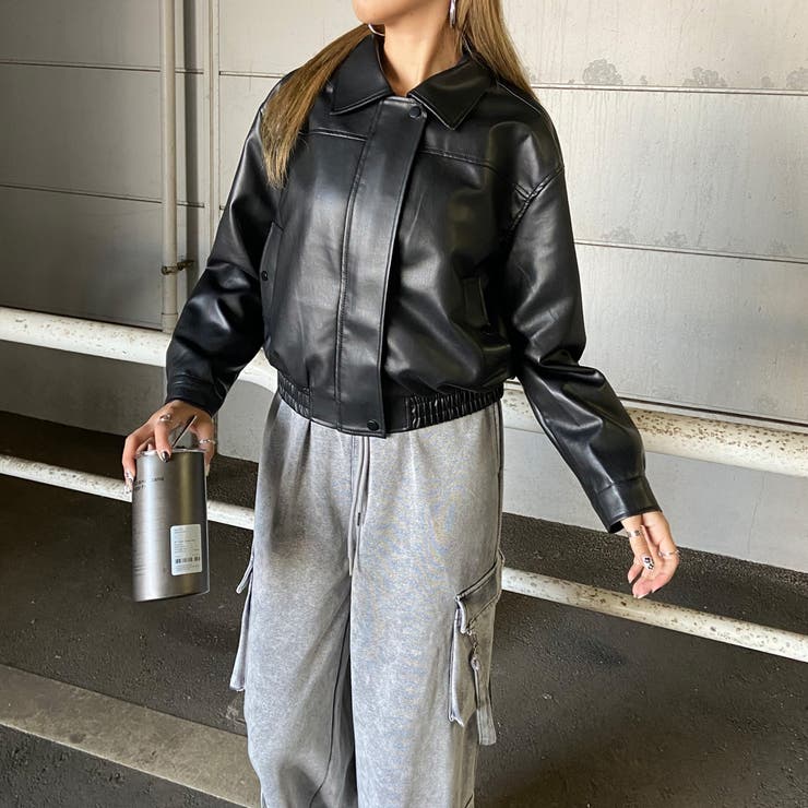 合成皮革ショートブルゾン | non-hedge  | 詳細画像7 