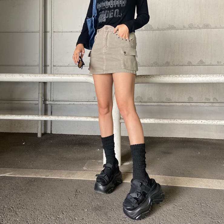 ハトメカーゴミニスカート | non-hedge  | 詳細画像4 