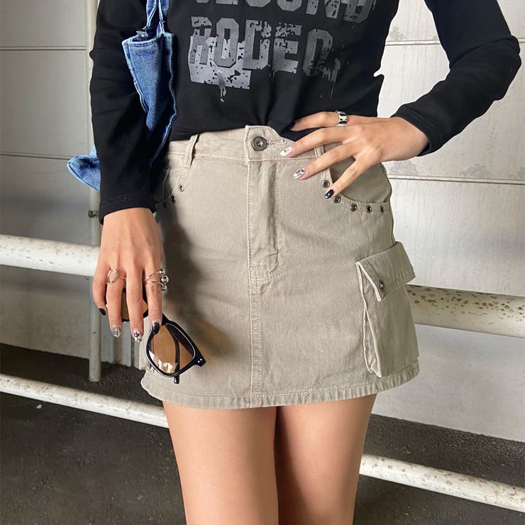 ハトメカーゴミニスカート | non-hedge  | 詳細画像5 