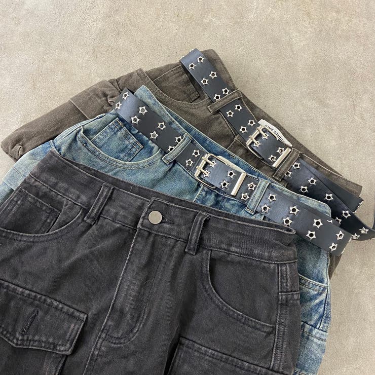 スターベルト付きデニムカーゴミニスカート | non-hedge  | 詳細画像39 