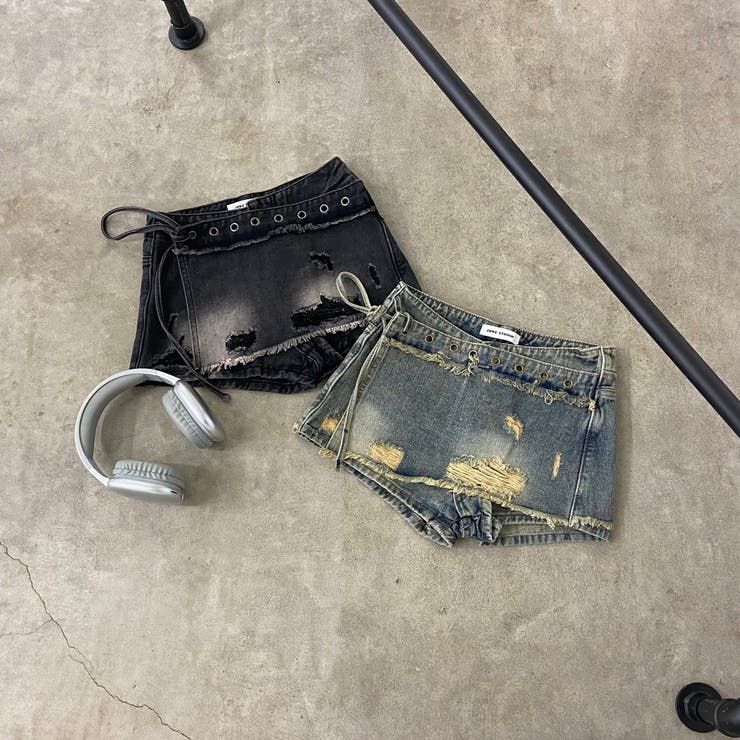 ハトメレイヤード風デニムショートパンツ | non-hedge  | 詳細画像25 