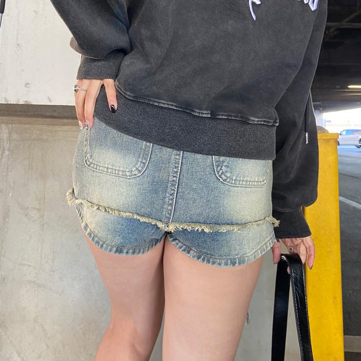 ハトメレイヤード風デニムショートパンツ | non-hedge  | 詳細画像6 