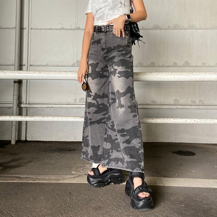 スターベルト付き迷彩ワイドパンツ | non-hedge  | 詳細画像10 