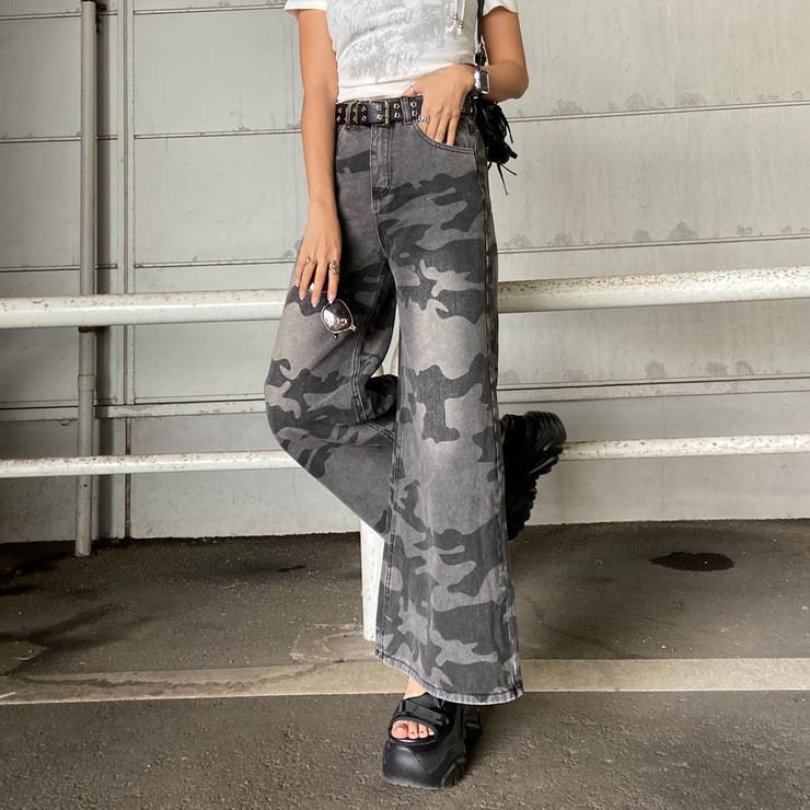 スターベルト付き迷彩ワイドパンツ | non-hedge  | 詳細画像11 