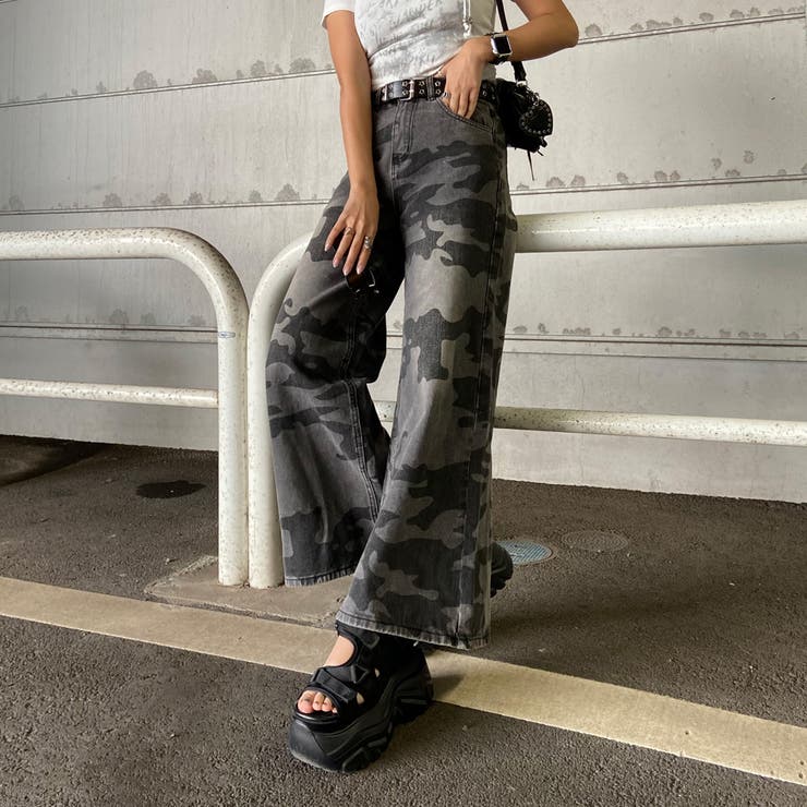 スターベルト付き迷彩ワイドパンツ | non-hedge  | 詳細画像13 