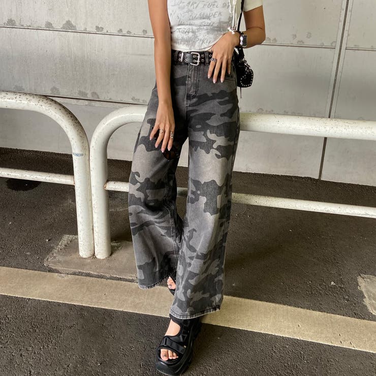 スターベルト付き迷彩ワイドパンツ | non-hedge  | 詳細画像14 