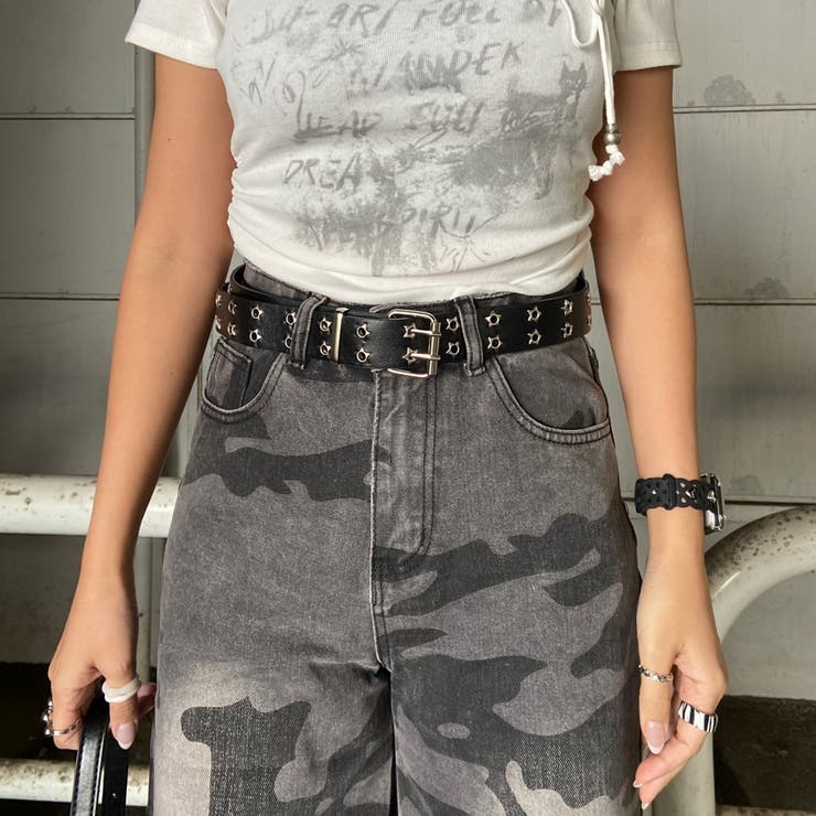 スターベルト付き迷彩ワイドパンツ | non-hedge  | 詳細画像15 