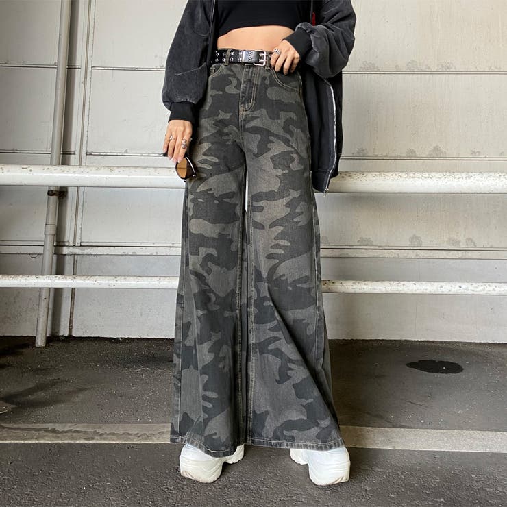 スターベルト付き迷彩ワイドパンツ | non-hedge  | 詳細画像3 