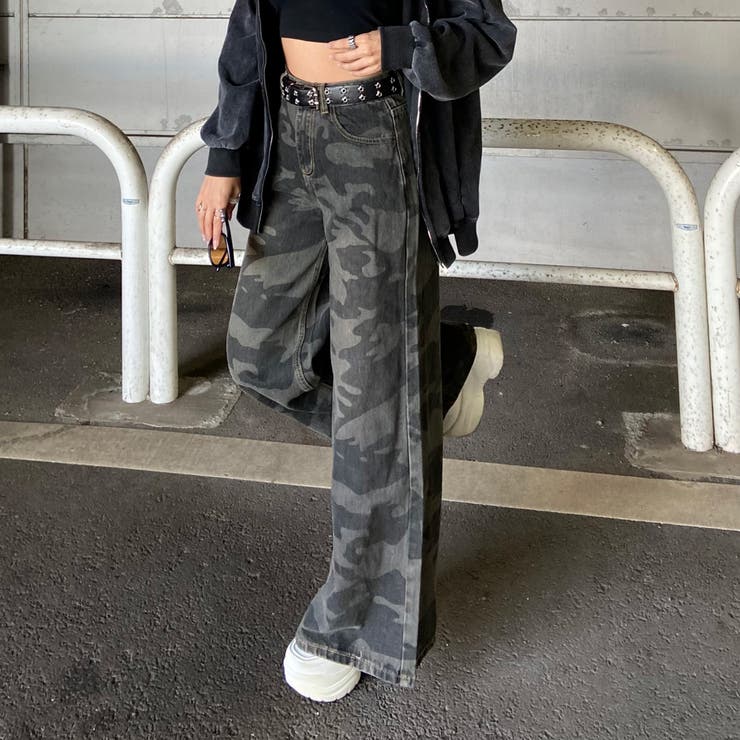 スターベルト付き迷彩ワイドパンツ | non-hedge  | 詳細画像6 