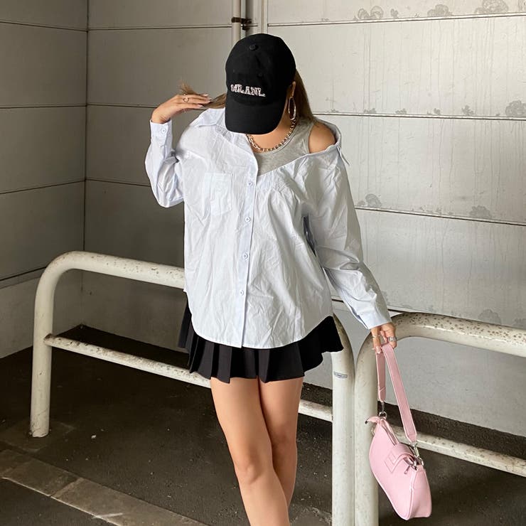 アンサンブル風ワンショルダーシャツ | non-hedge  | 詳細画像14 