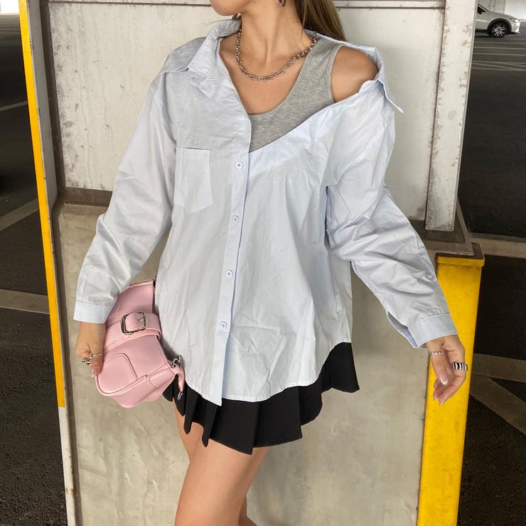 アンサンブル風ワンショルダーシャツ | non-hedge  | 詳細画像17 