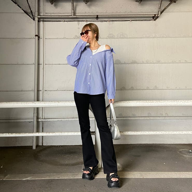 アンサンブル風ワンショルダーシャツ | non-hedge  | 詳細画像2 