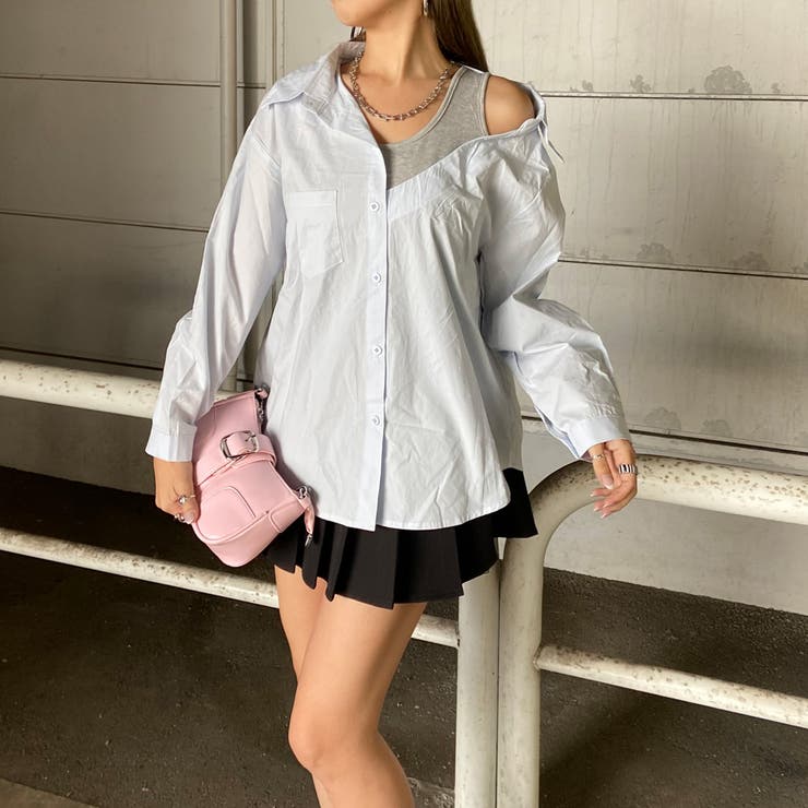 アンサンブル風ワンショルダーシャツ | non-hedge  | 詳細画像19 