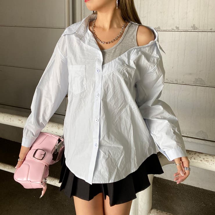 アンサンブル風ワンショルダーシャツ | non-hedge  | 詳細画像20 