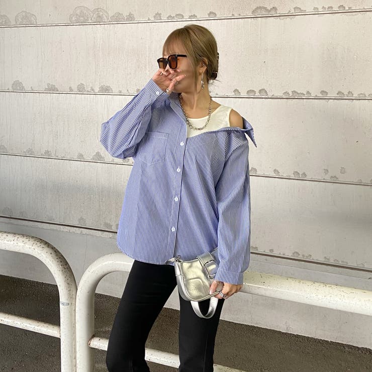 アンサンブル風ワンショルダーシャツ | non-hedge  | 詳細画像3 