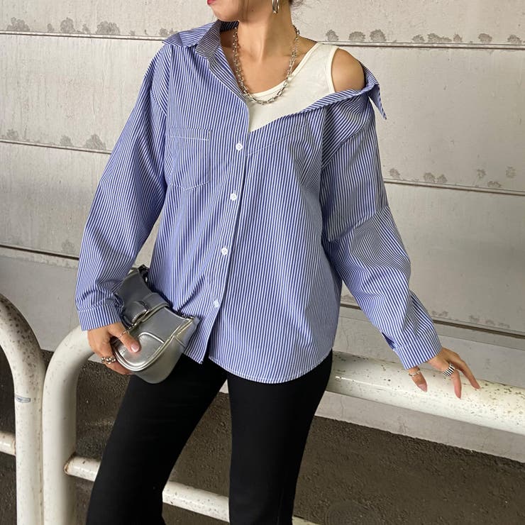 アンサンブル風ワンショルダーシャツ | non-hedge  | 詳細画像4 