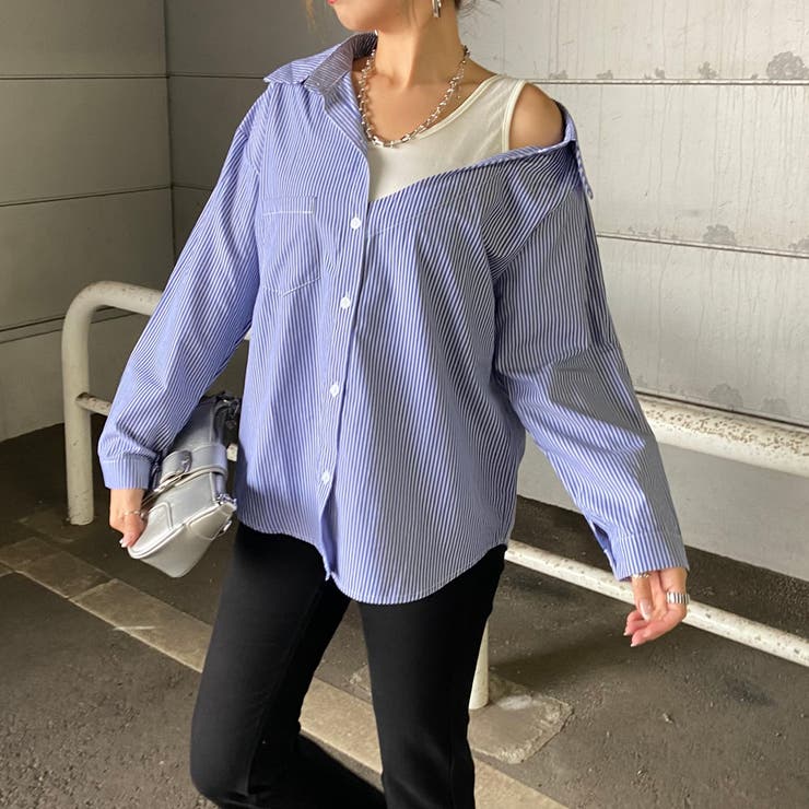 アンサンブル風ワンショルダーシャツ | non-hedge  | 詳細画像6 