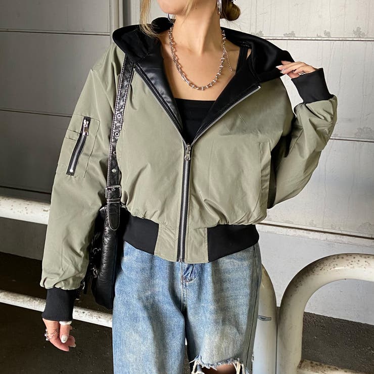 リバーシブルフードMA-1 | non-hedge  | 詳細画像1 