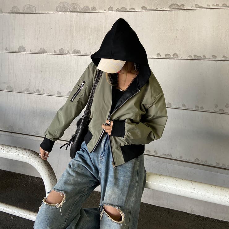 カーキ | リバーシブルフードMA-1 | non-hedge 