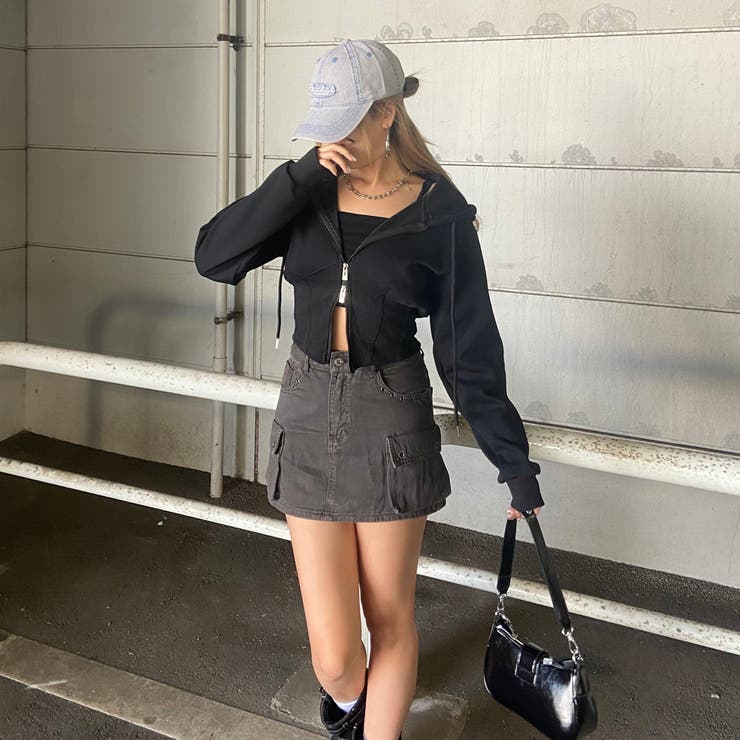 リブ切替ショートパーカー | non-hedge  | 詳細画像18 