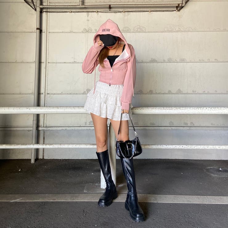 リブ切替ショートパーカー | non-hedge  | 詳細画像2 