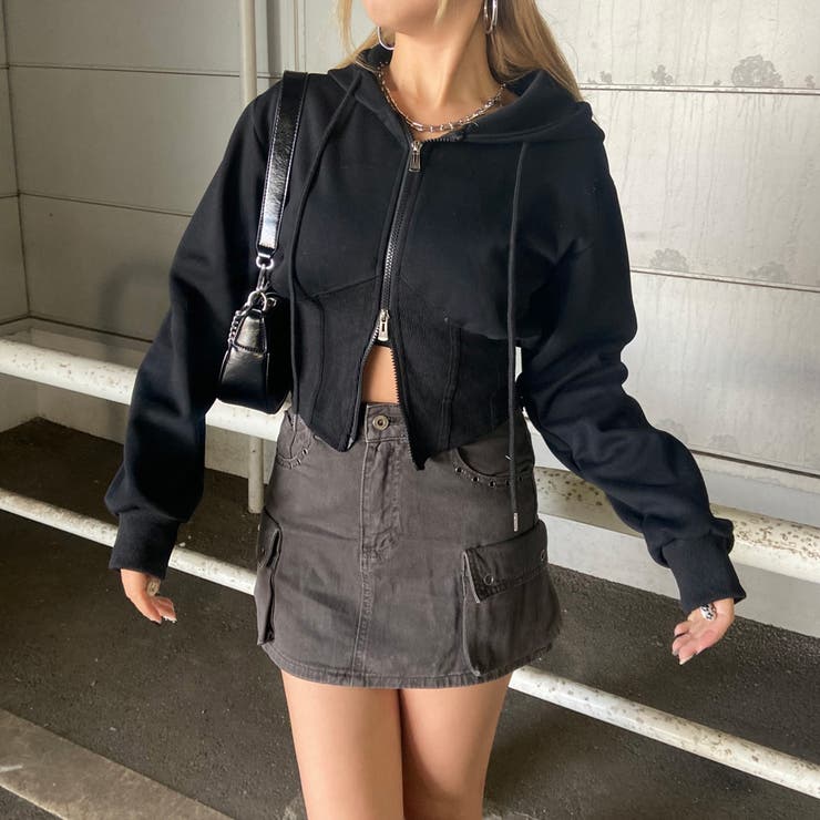 リブ切替ショートパーカー | non-hedge  | 詳細画像21 