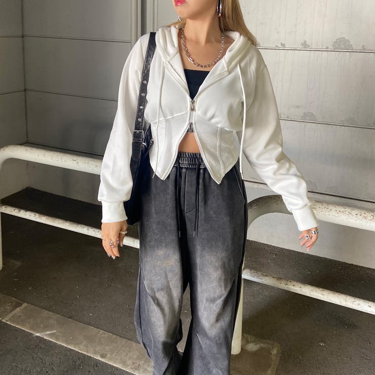 リブ切替ショートパーカー | non-hedge  | 詳細画像26 