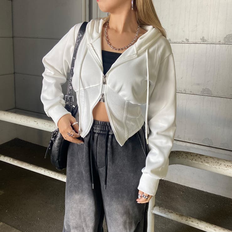 リブ切替ショートパーカー | non-hedge  | 詳細画像27 